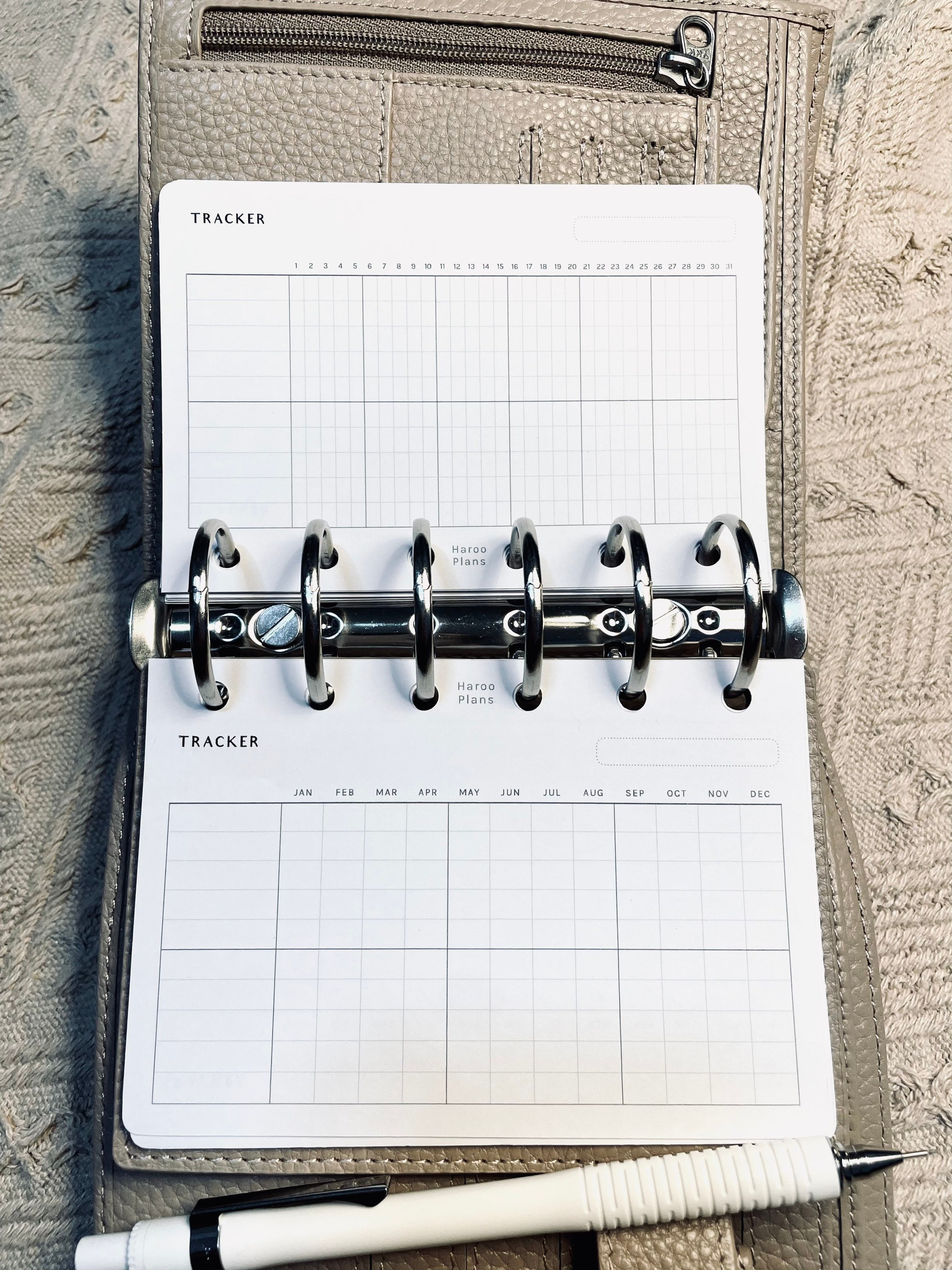 Monthly Tracker | Pocket Size Printable Planner Inserts | Habit Bills ...