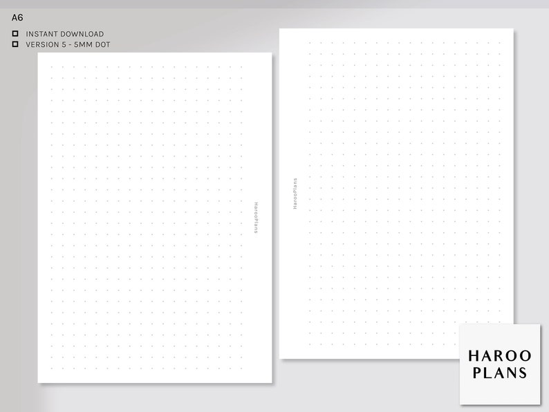 Basic Notes Paper Set A6 Printable Planner Inserts Study | Etsy
