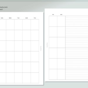 Undated Monthly Planner | Half-letter Size Printable Planner Inserts ...