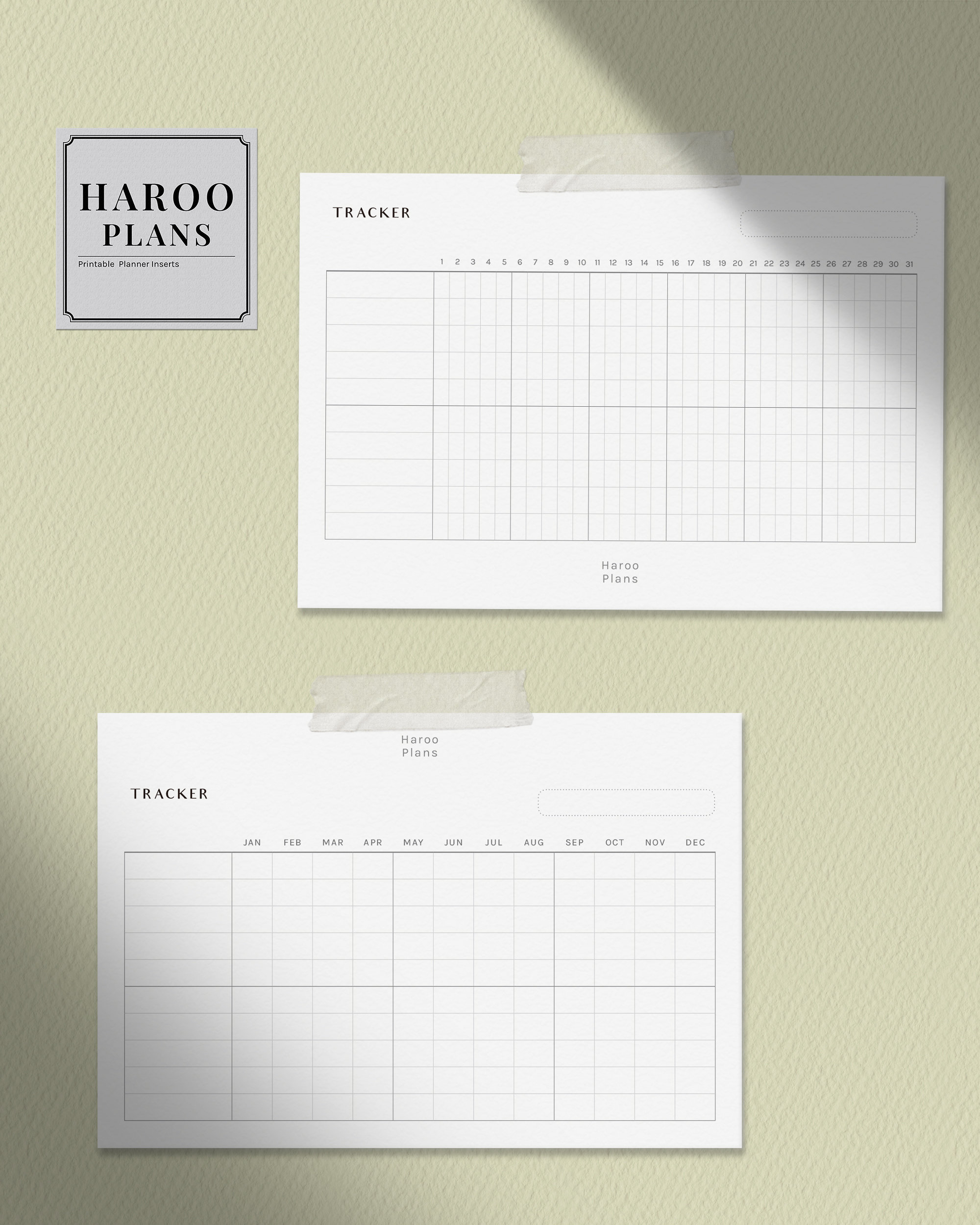 Monthly Tracker | Pocket Size Printable Planner Inserts | Habit Bills ...