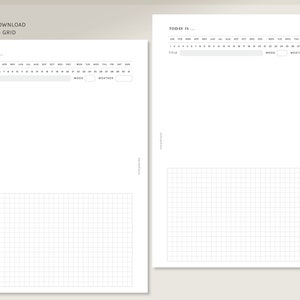 Daily Diary A5 Printable Planner Inserts Blank Notepad Idea Notes ...