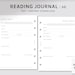 Reading Journal Printable A6 Book Notes Template PDF Simple Book Log ...