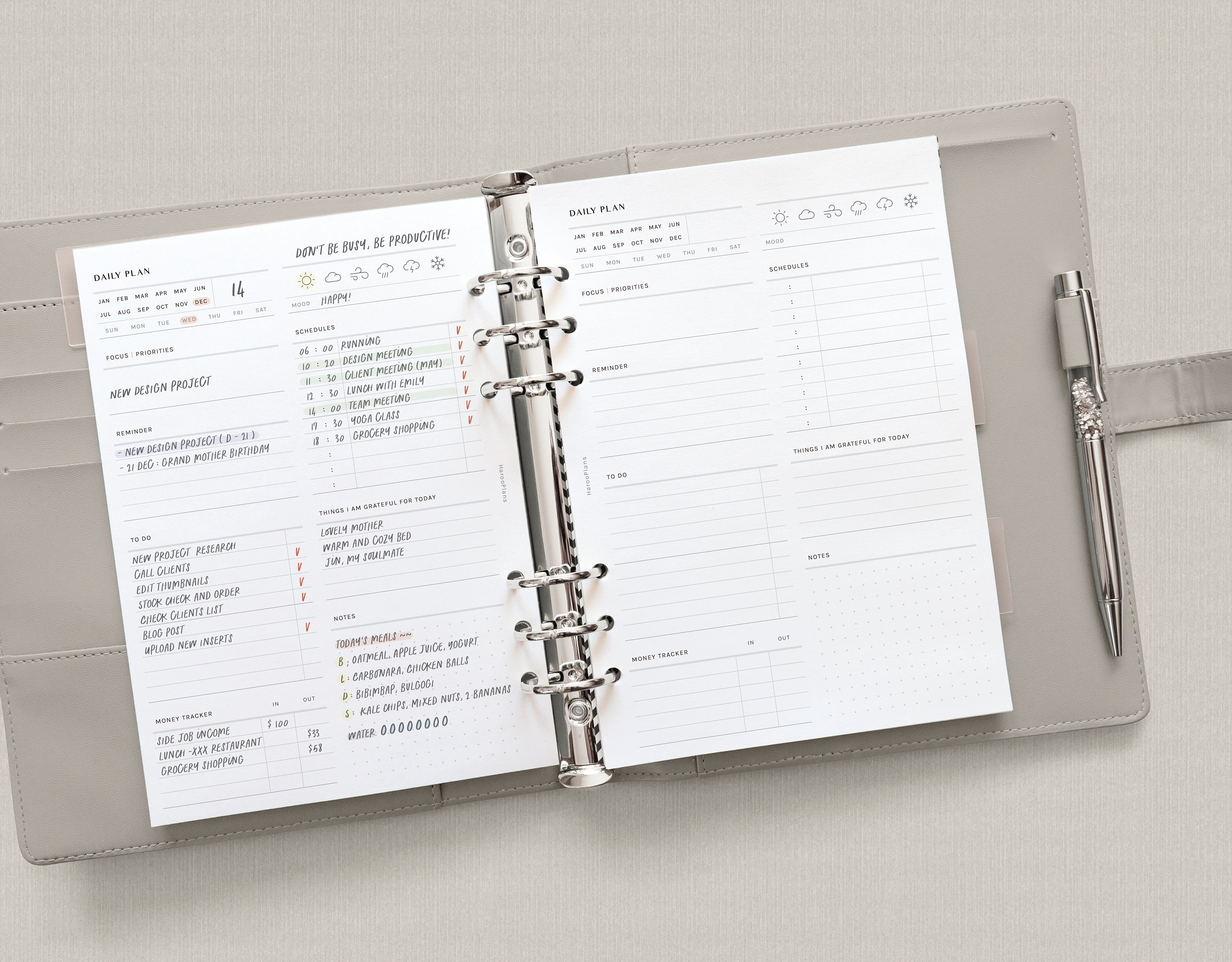 Daily Planner | A5 Printable Inserts | Simple Schedule Template | to Do ...
