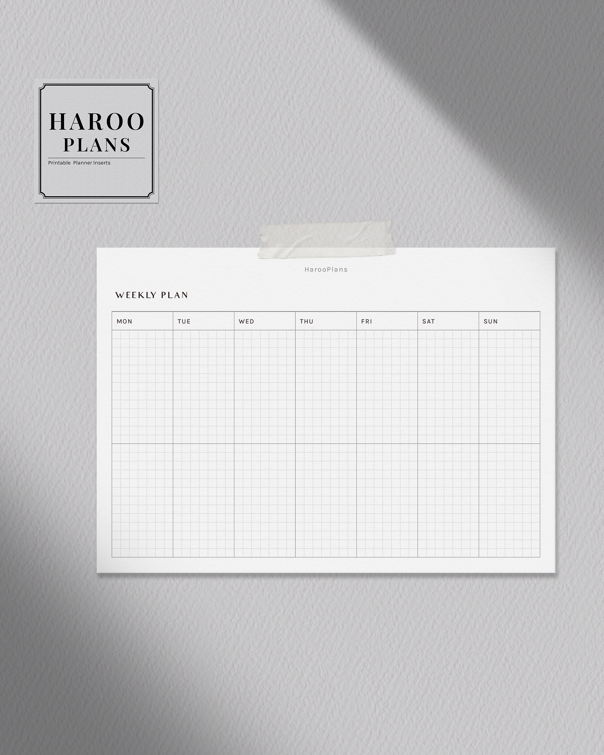 Weekly Planner | A6 Size Printable Inserts | Undated Organizer Template ...