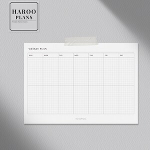 Weekly Planner | A6 Size Printable Inserts | Undated Organizer Template ...
