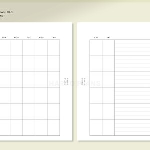 Undated Monthly Planner | Pocket Size Printable Inserts | Simple MO2P ...