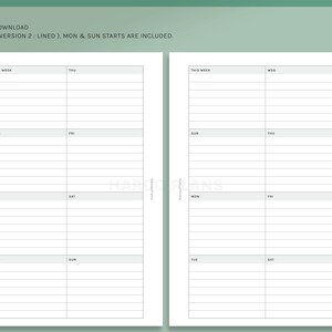Weekly HP Mini Printable Happy Planner Inserts WO1P Schedule Template ...