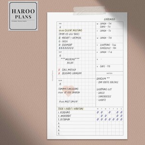 Undated Weekly | FC Compact Size Printable Planner Inserts | WO2P ...