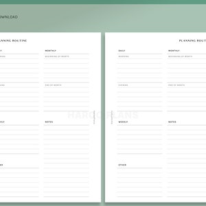 Planning Routine | HP Mini Printable Happy Planner Inserts | Organizer ...