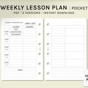 Puede incluir: Una plantilla de plan de lección semanal imprimible para profesores. La plantilla incluye secciones para historia, tiempo, actividad, tema, tarea, nombre, fecha y lectura. También incluye una sección de notas con un patrón de cuadrícula.