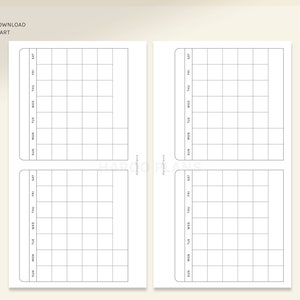 2 Month Calendar Personal Size Printable Planner Inserts Two Months on ...