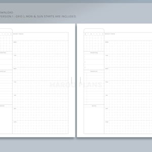 Undated Weekly | HP Classic Printable Happy Planner Inserts | WO1P ...