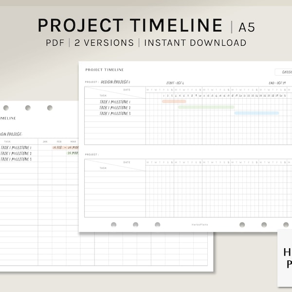 Timeline Template Project - Etsy