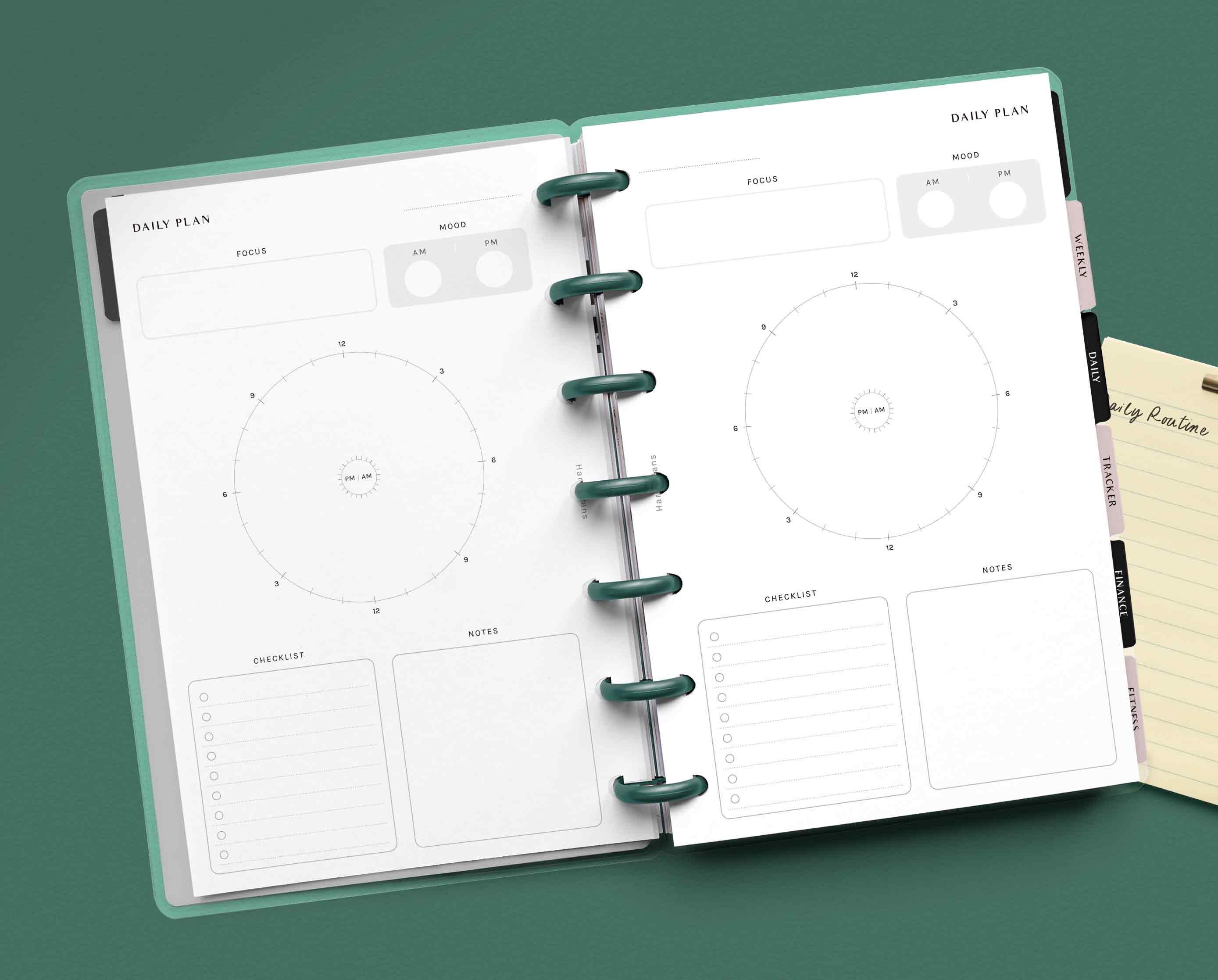 Daily Plan | HP Mini Printable Happy Planner Inserts | 24 Hours ...