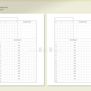 Monthly Planner | Pocket Size Printable Inserts | Undated Monthly ...
