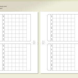 2 Month Calendar Pocket Size Printable Planner Inserts Two Months on 1 ...