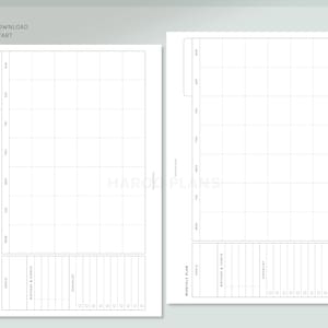 Monthly Planner Half-letter Size Printable Inserts MO1P Horizontal ...