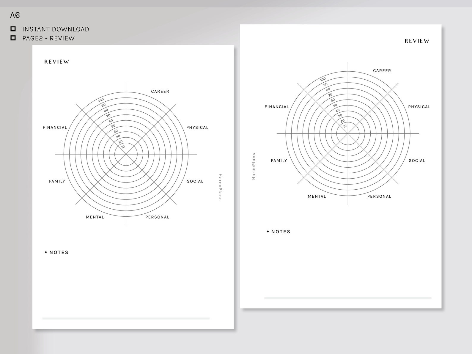 Goal Planner Printable Inserts | A6 Ring | Life Goal Setting Journal ...