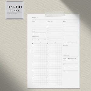 Daily Wellness Planner | A5 Printable Inserts | Day Schedule Planning ...