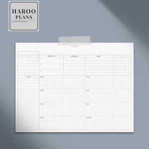 Undated Weekly | HP Classic Printable Happy Planner Inserts | WO1P ...