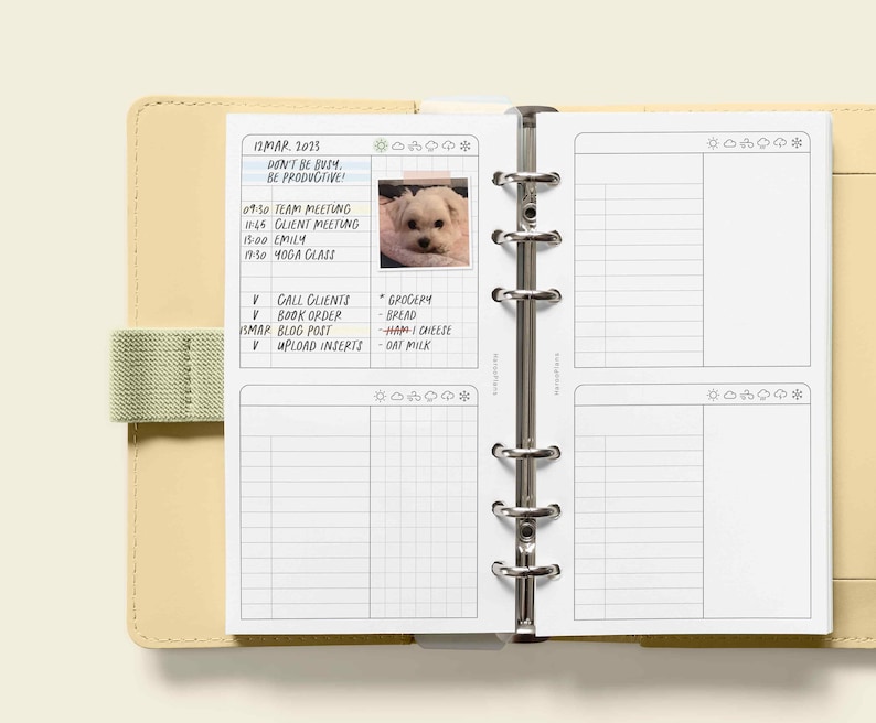 2 Days on 1 Page | Personal Printable Planner Inserts | 2D1P Daily ...