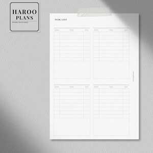 Task List | Personal Wide Printable Planner Inserts | to Do List ...