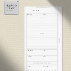 Daily Diary | Personal Ring Printable Planner Inserts | Idea Notes ...