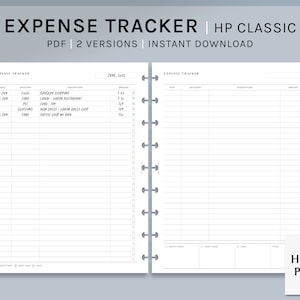 Expense Tracker | HP Classic Printable Happy Planner Inserts | Spending Log Template | Financial Organizer Sheet PDF | Digital Download