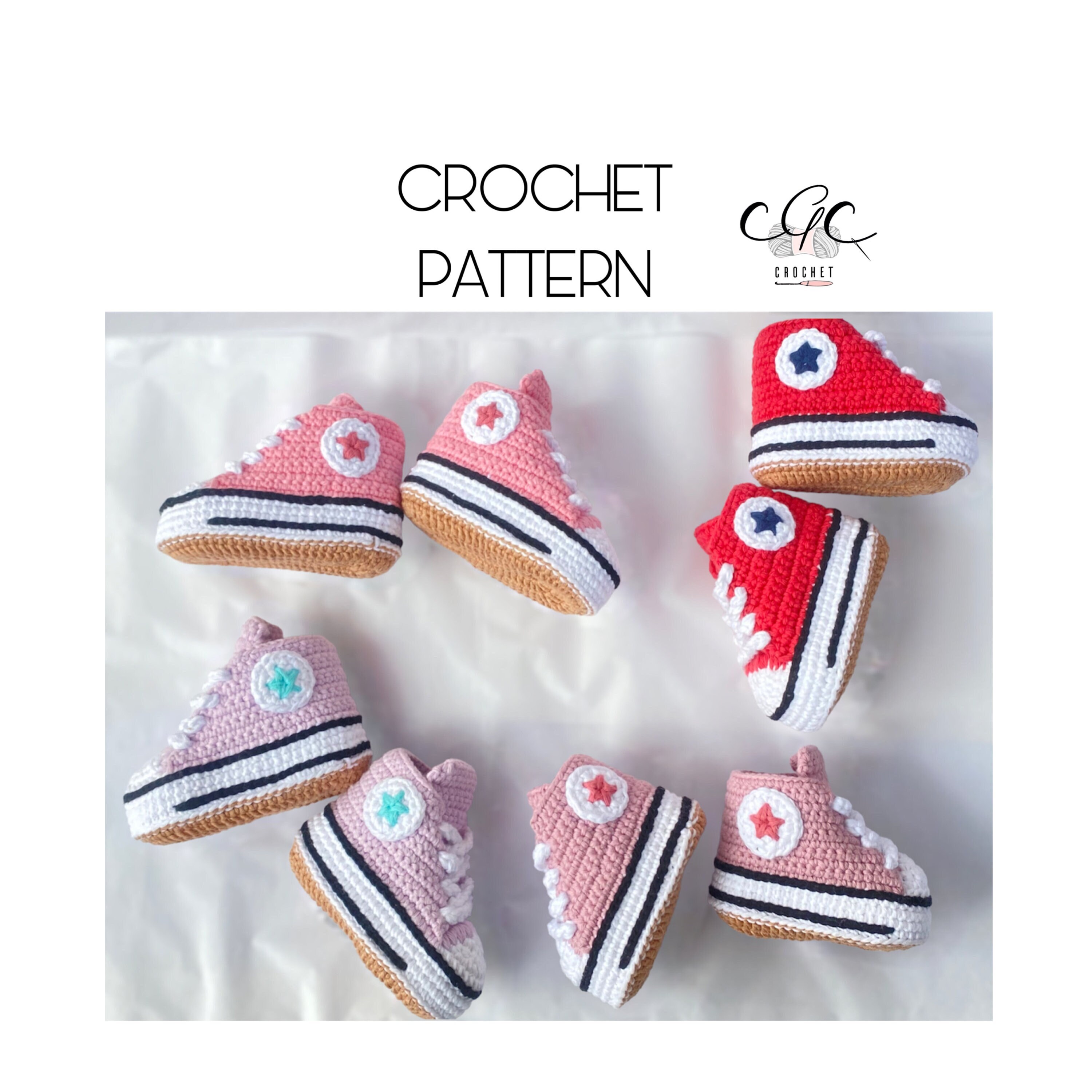 Baby converse shop crochet pattern