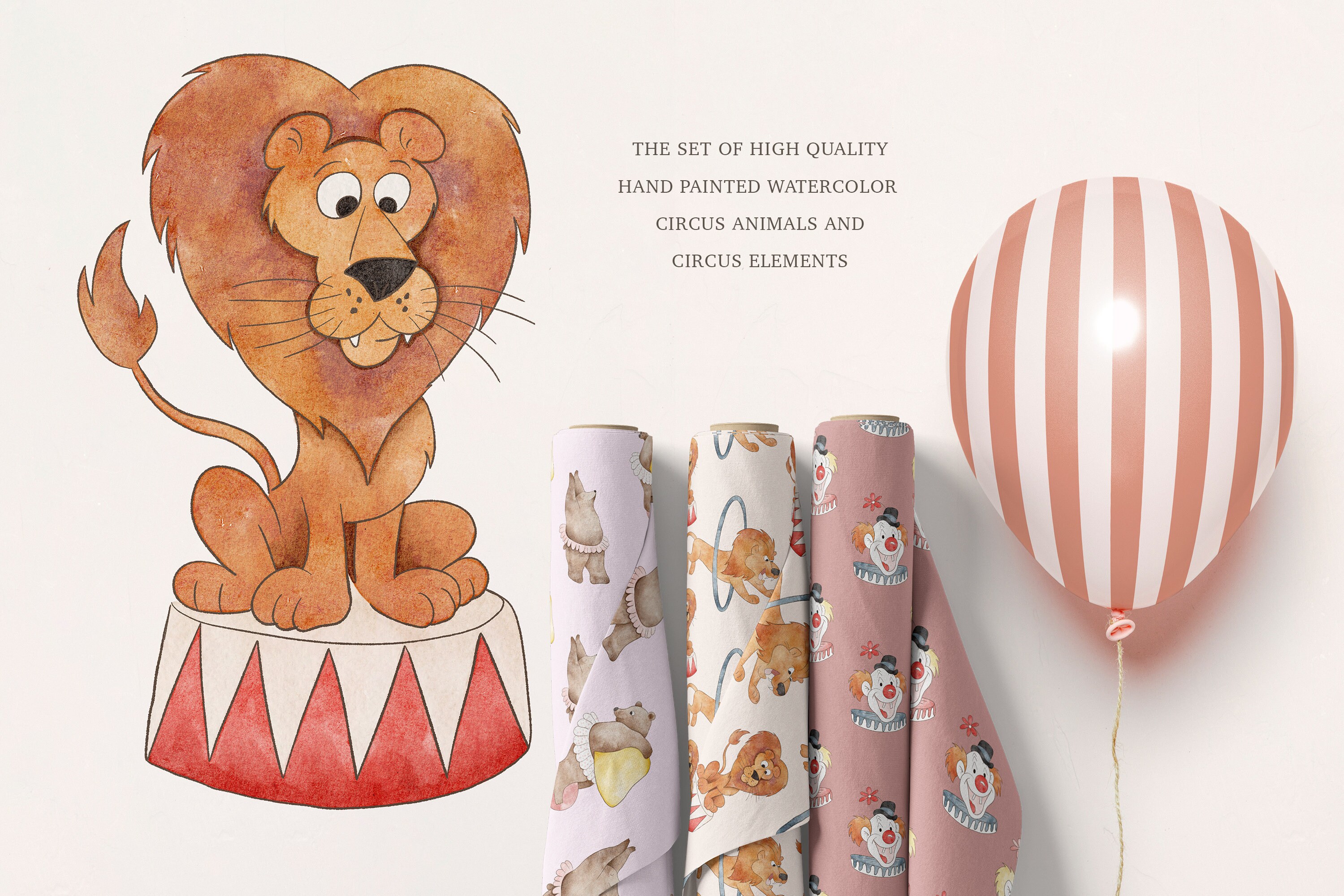 Watercolor Circus Clipart - Carnival Clipart - Nursery Room Decor - Zoo ...
