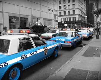 NYPD 1980s 1990s Retro Car Color Pop Digital Photo Print - Etsy