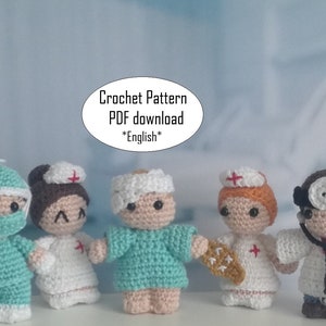 Crochet PATTERN hospital set