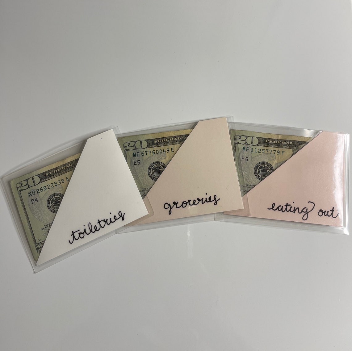 Mini Cash Envelopes W/ Handwritten Labels optional A7 Hole Etsy