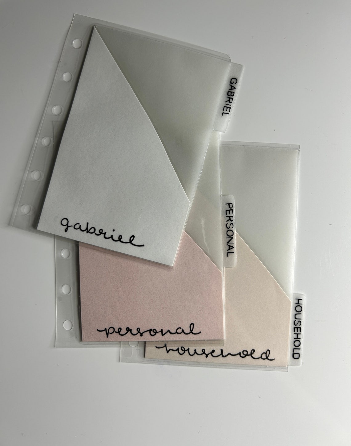 Tabbed Vellum A7 Cash Envelopes W/ Handwritten Labels A7 Etsy