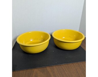 Crown Corning Japan Yellow 9" Bowls Set Of 2