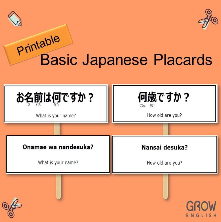 Diy Basic Japanese Instructional Placard With Printing Manual Etsy