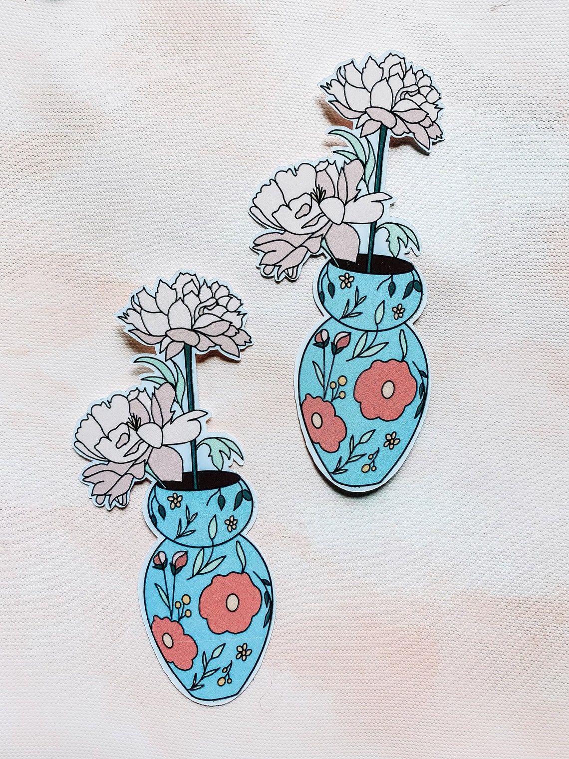 Flower Vase Sticker Vinyl Sticker Art Sticker Floral Etsy