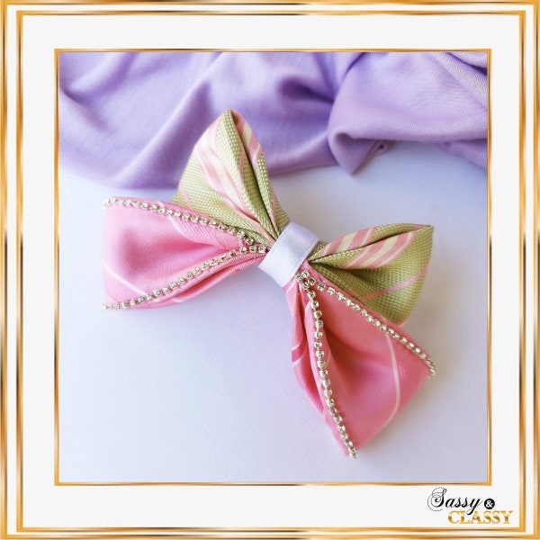 Hairpin "Spring and silk"  / natural silk hairpin / ribbon hairpin for children and ladies