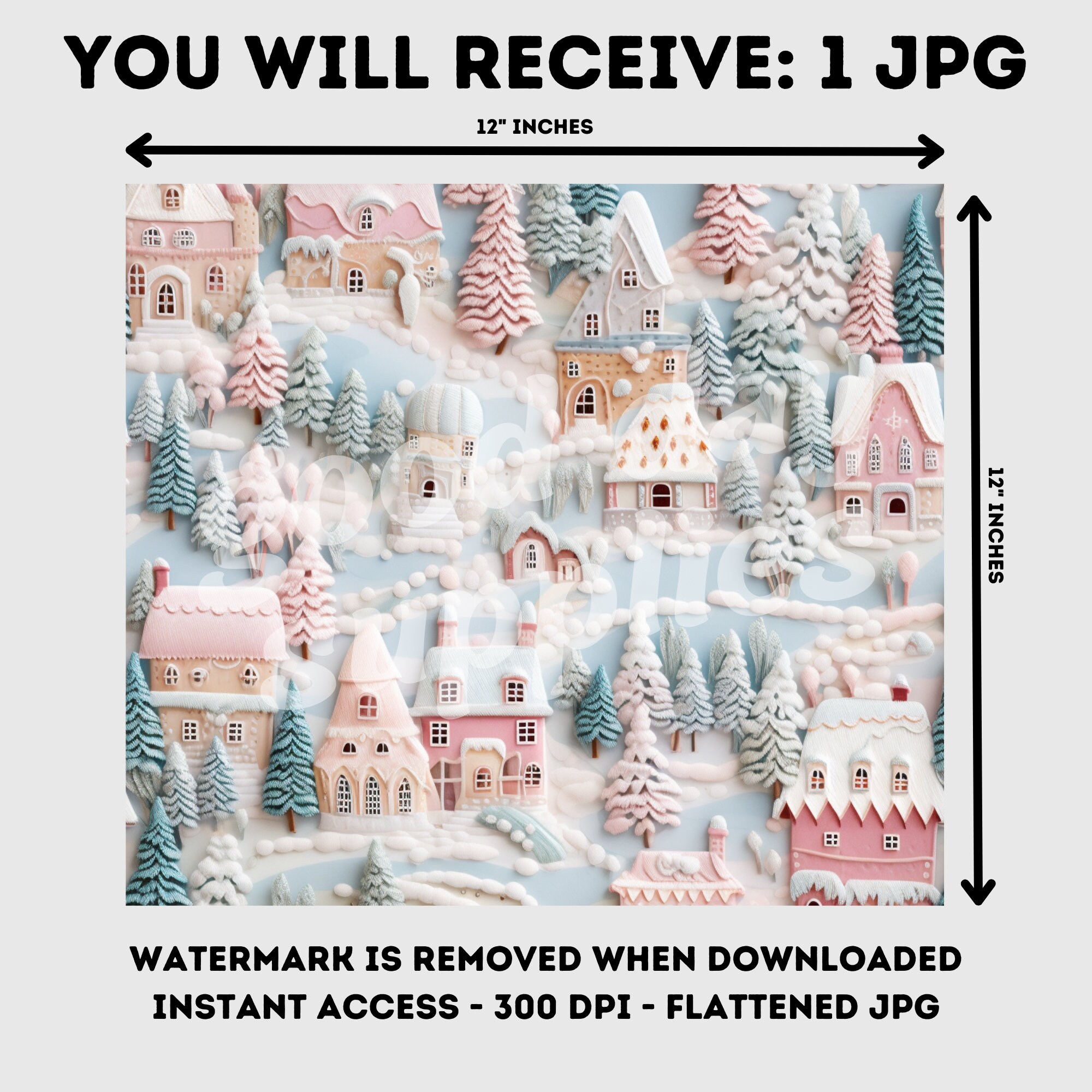 Pink Christmas Village 