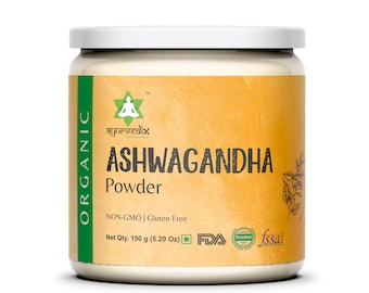 Ashwagandha Root Organic Powder ~ Withania Somnifera  – 150 Grams 5.29 Oz
