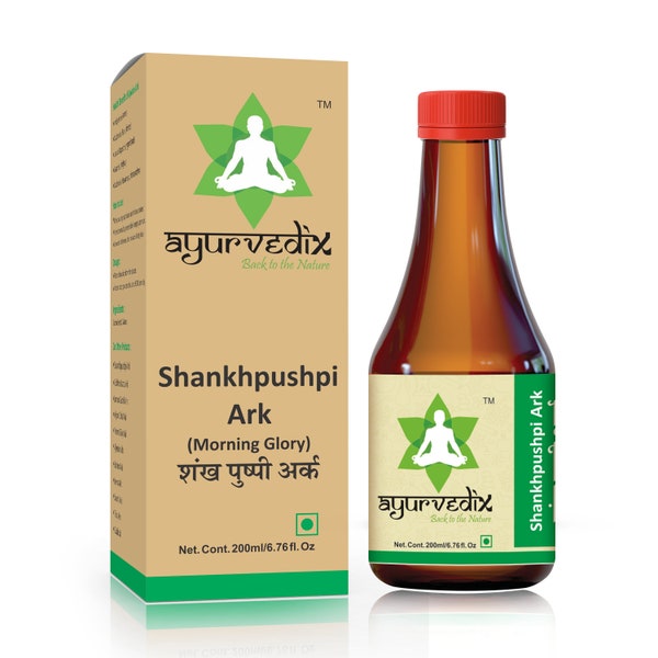 Ayurvedix Shankhpushpi Ark | Morning-Glory Distillate for Improving Memory, Sleeplessness, Headache | 200 ML | Premium Herb