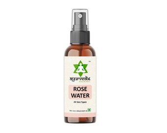 Ayurvedix Bio-Rosenwasser: Hautwasser & Feuchtigkeitscreme (100 ML 2er-Pack)