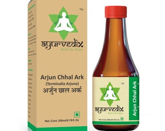 Ayurvedix Arjuna Ark (Terminalia Arjuna) - Erba per la salute del cuore, 200 ml