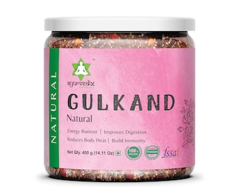 Ayurvedix Gulkand (confiture de pétales de rose) | 100% Naturel | Roses Chaitri cuites au soleil - 400g