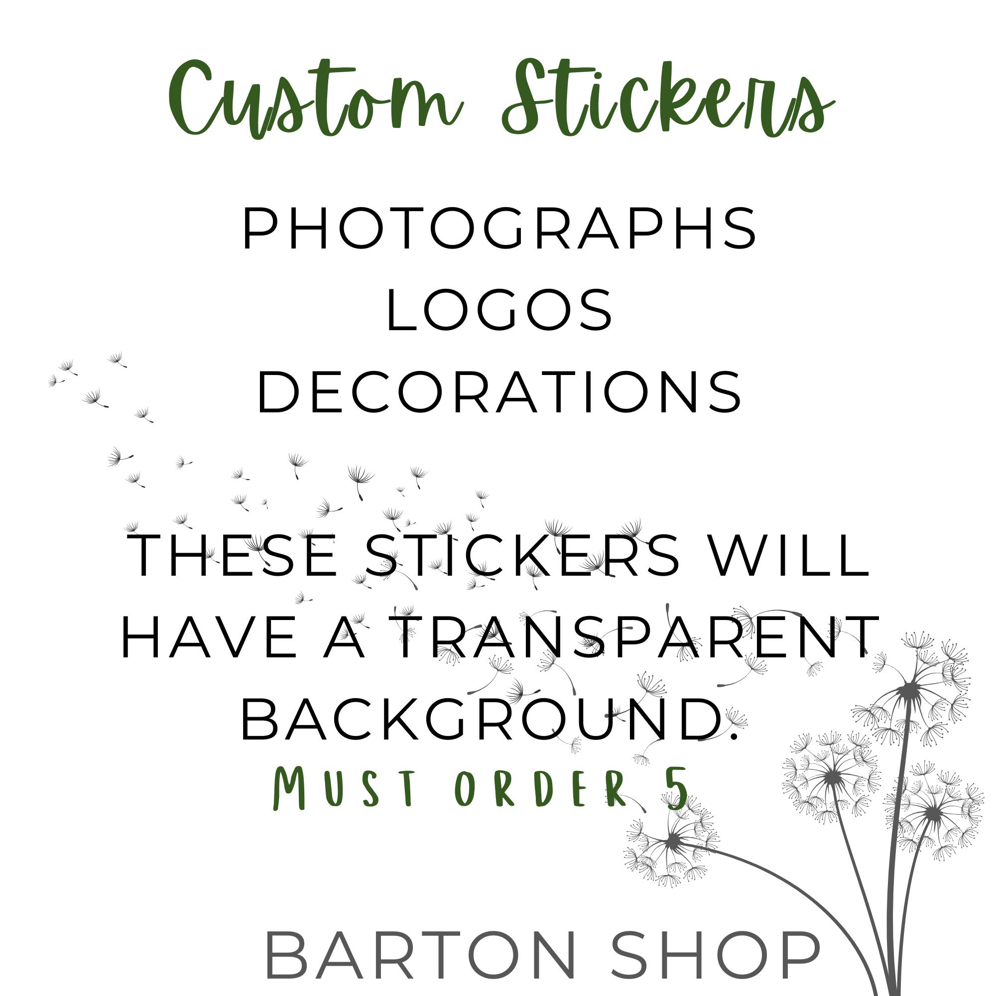 Custom Stickers: Transparent Background, Multi Sizes - Etsy
