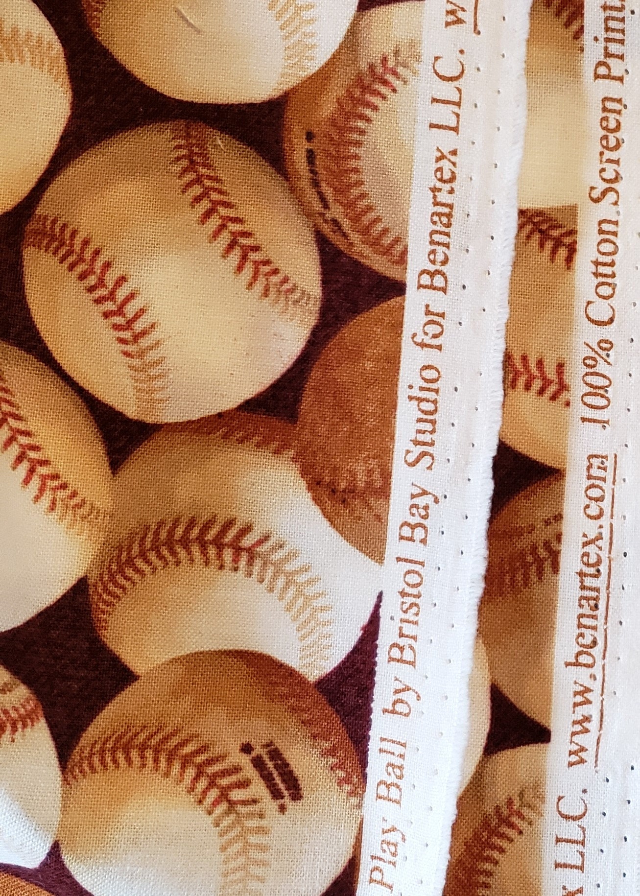 Vintage style baseball fabric HALF YARD cuts 100 cotton Etsy