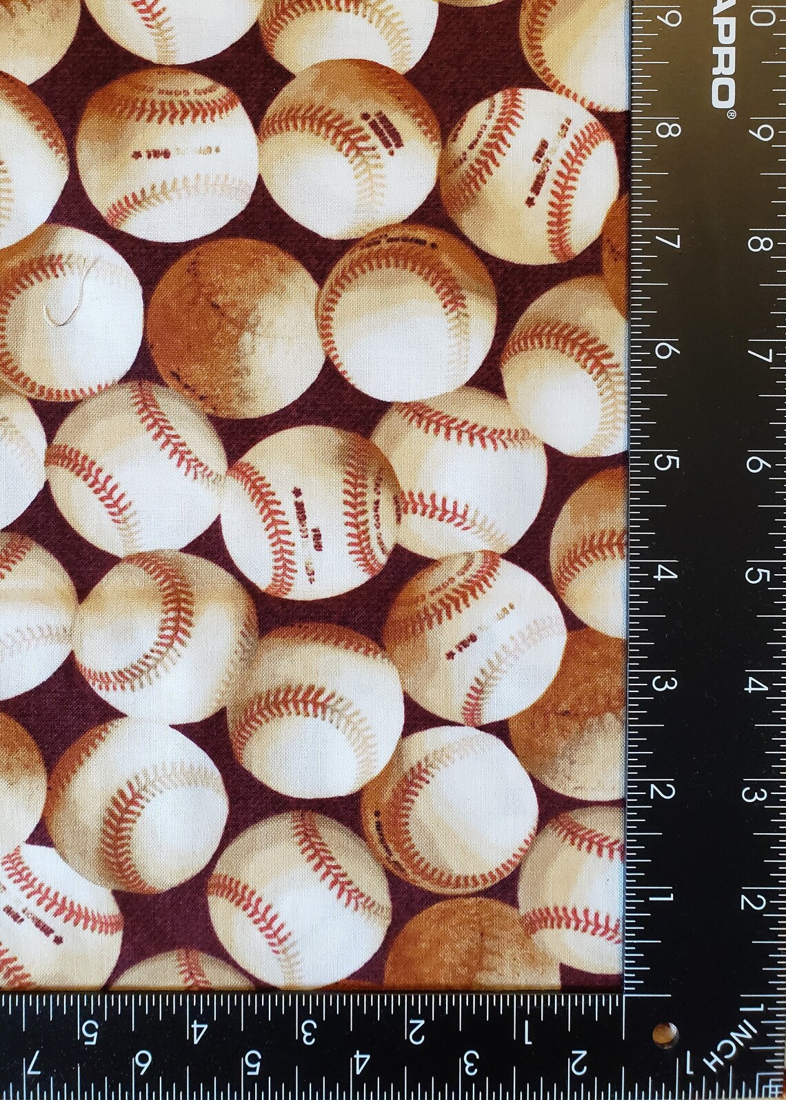 Vintage style baseball fabric HALF YARD cuts 100 cotton Etsy