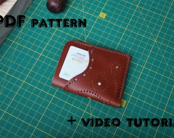 Cardholder pattern, Leather cardholder pattern, Card holder pattern, Leather card holder pattern, Cardholder pdf, Leather cardholder pdf