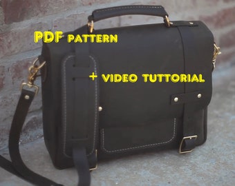 Satchel bag pattern, Leather satchel bag pattern, Leather messenger bag pattern, Messenger bag pattern, Messenger bag pattern pdf