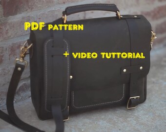 Satchel bag pattern, Leather satchel bag pattern, Leather messenger bag pattern, Messenger bag pattern, Messenger bag pattern pdf